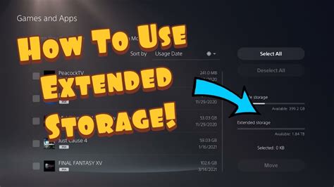 Using extended storage .